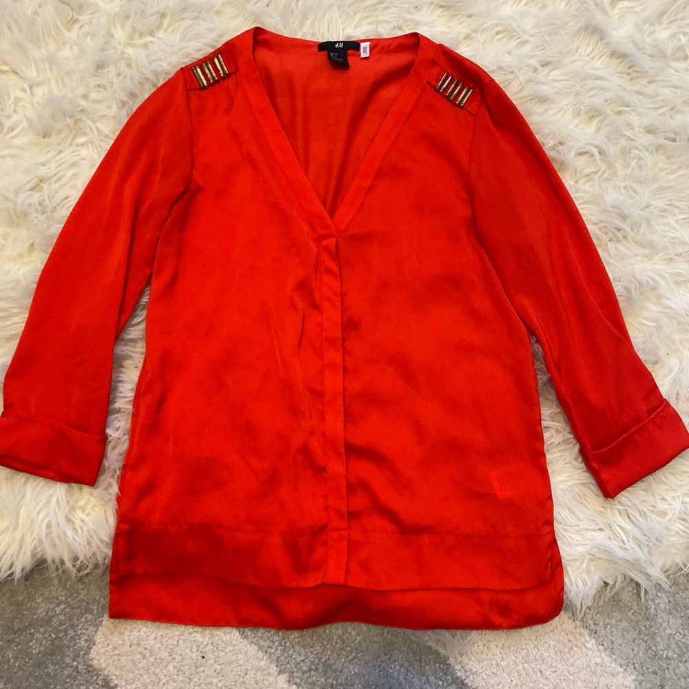 H&M red top size 4 small s